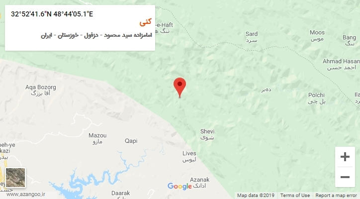 روستای کنی بر روی نقشه