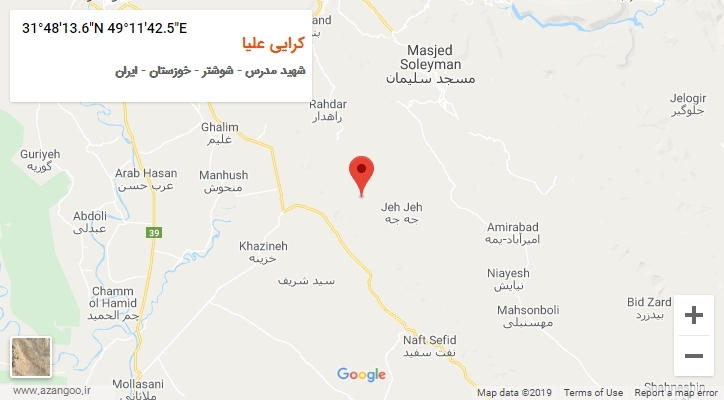 روستای کرایی علیا بر روی نقشه