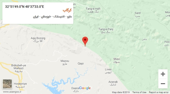 روستای کرگاب بر روی نقشه