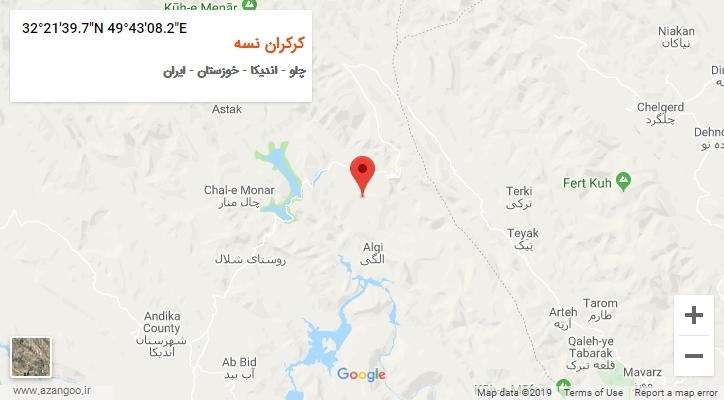 روستای کرکران نسه بر روی نقشه