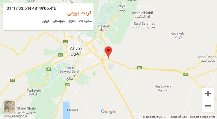 روستای کریت برومی بر روی نقشه