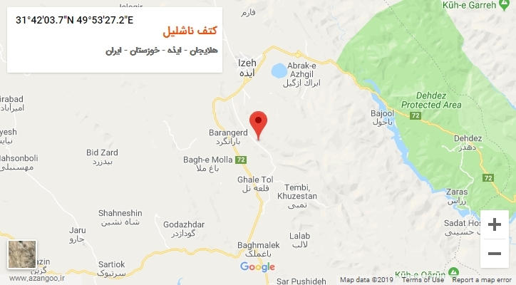 روستای کتف ناشلیل بر روی نقشه