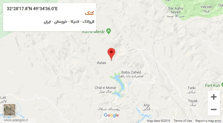 روستای کتک بر روی نقشه