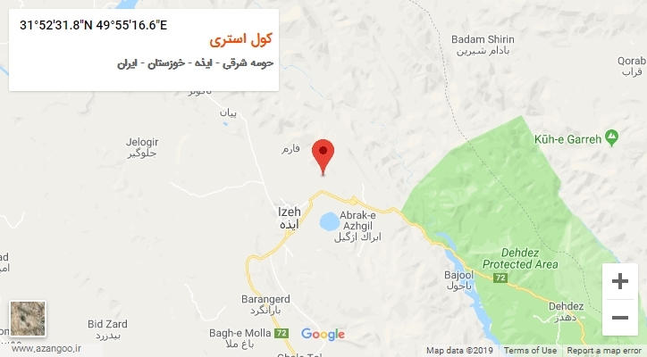 روستای کول استری بر روی نقشه