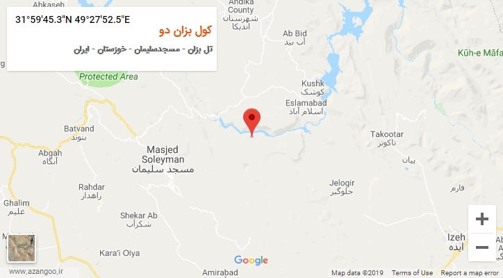 روستای کول بزان دو بر روی نقشه