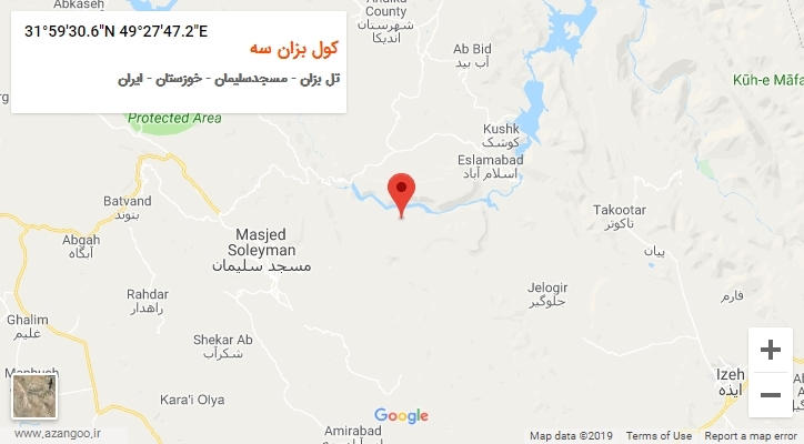 روستای کول بزان سه بر روی نقشه