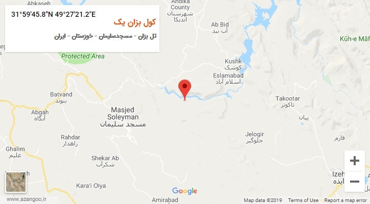 روستای کول بزان یک بر روی نقشه