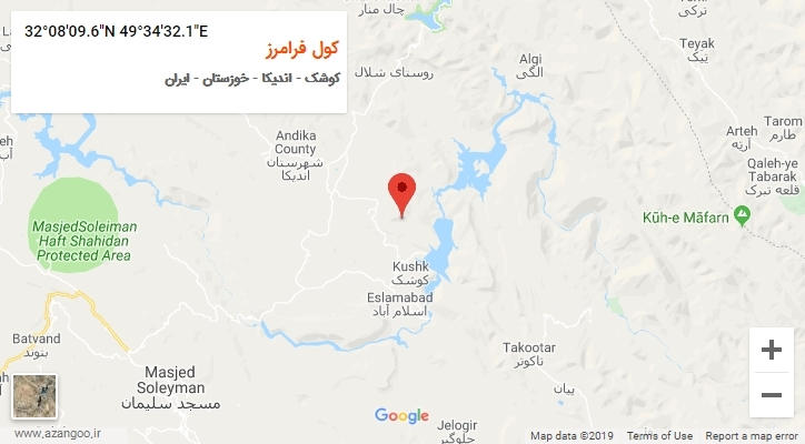 روستای کول فرامرز بر روی نقشه
