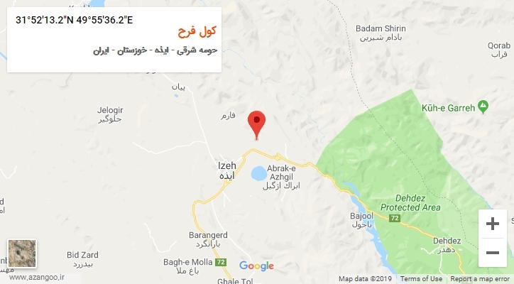 روستای کول فرح بر روی نقشه