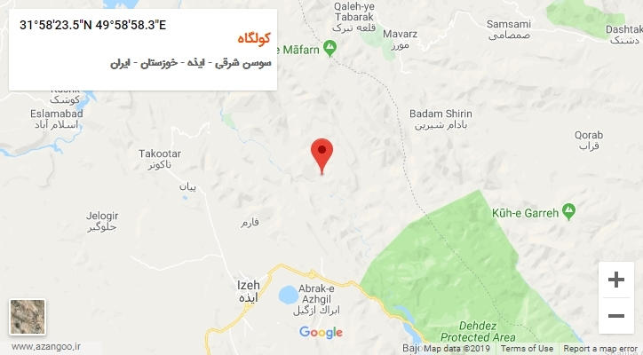 روستای کولگاه بر روی نقشه
