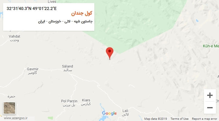 روستای کول جندان بر روی نقشه