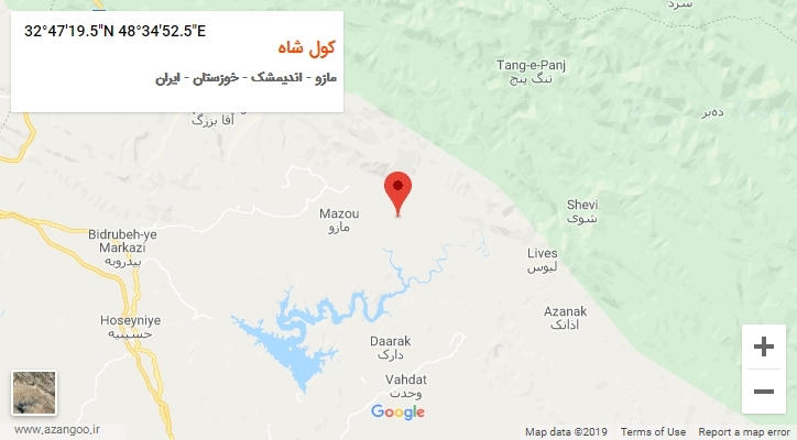 روستای کول شاه بر روی نقشه