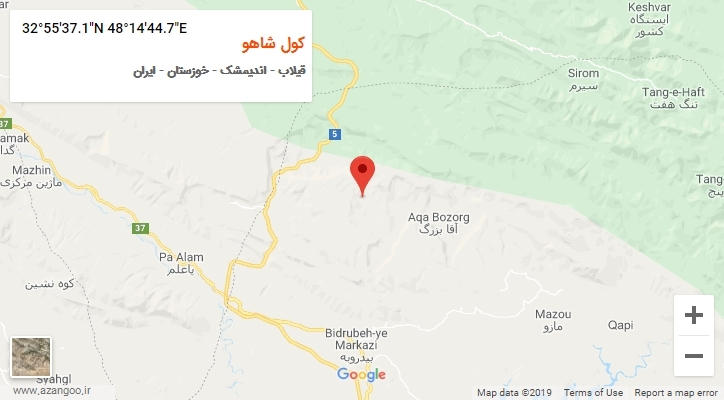 روستای کول شاهو بر روی نقشه