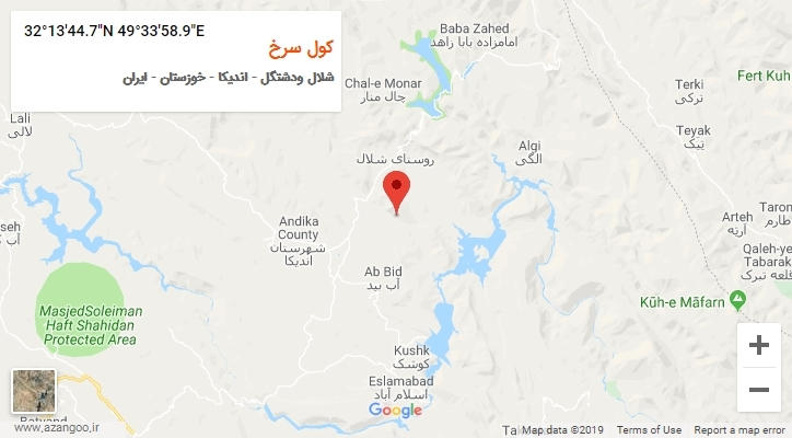 روستای کول سرخ بر روی نقشه