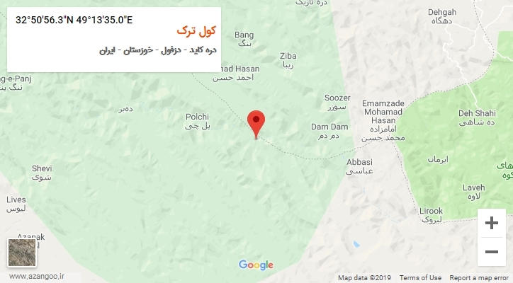 روستای کول ترک بر روی نقشه