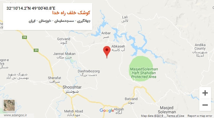 روستای کوشک خلف راه خدا بر روی نقشه