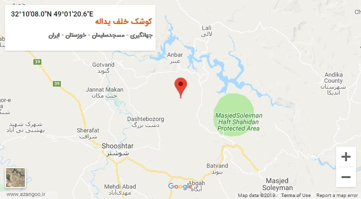 روستای کوشک خلف یداله بر روی نقشه