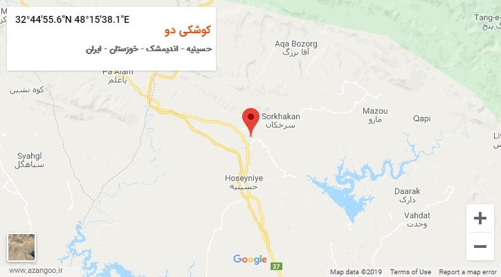 روستای کوشکی دو بر روی نقشه