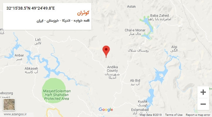 روستای کوثران بر روی نقشه