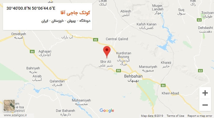 روستای کوتک جاجی آقا بر روی نقشه