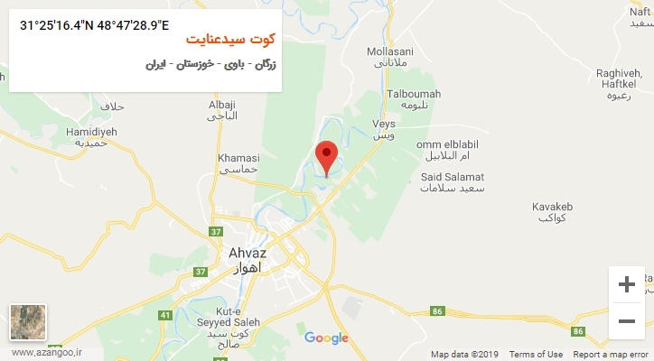 روستای کوت سیدعنایت بر روی نقشه