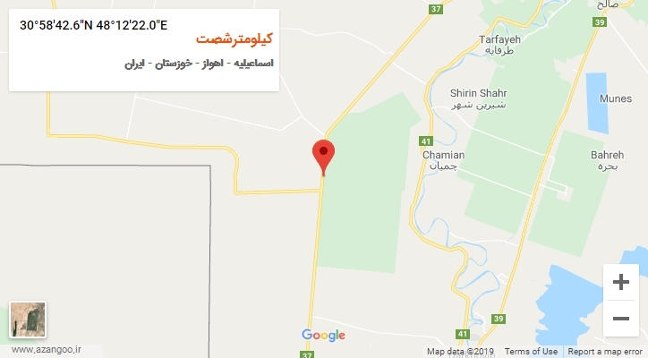 روستای کیلومترشصت بر روی نقشه