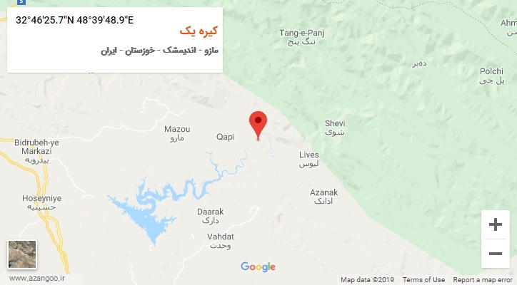 روستای کیره یک بر روی نقشه
