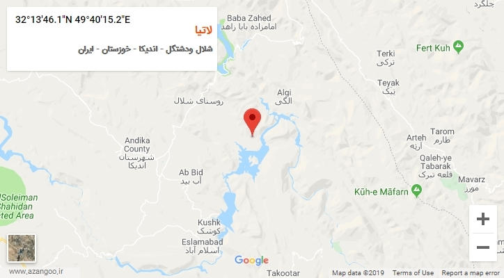 روستای لاتیا بر روی نقشه