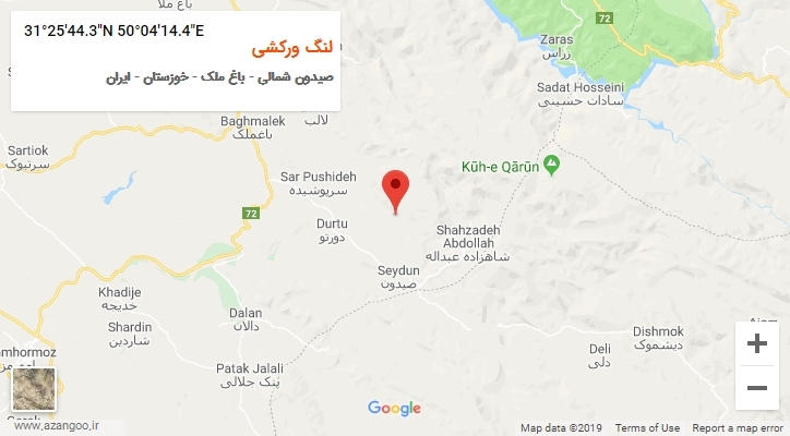 روستای لنگ ورکشی بر روی نقشه