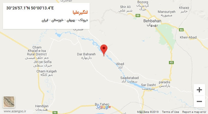 روستای لنگیرعلیا بر روی نقشه