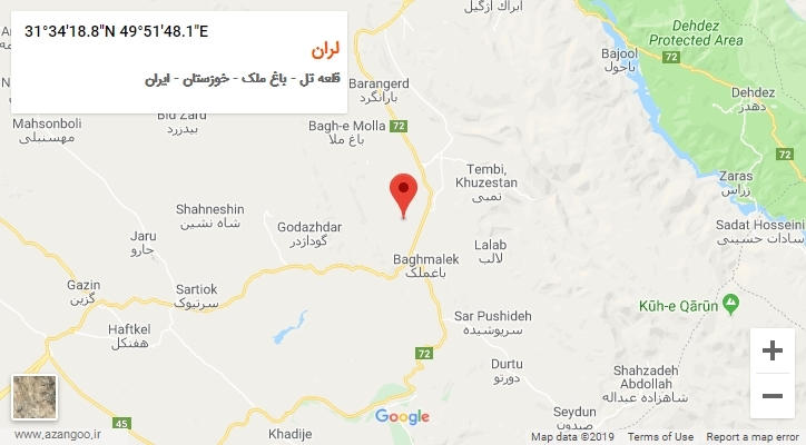 روستای لران بر روی نقشه