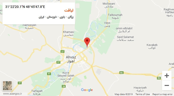 روستای لیاقت بر روی نقشه