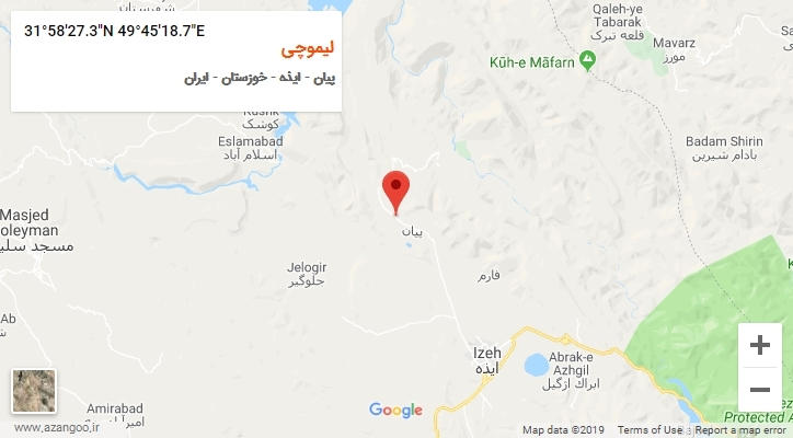 روستای لیموچی بر روی نقشه