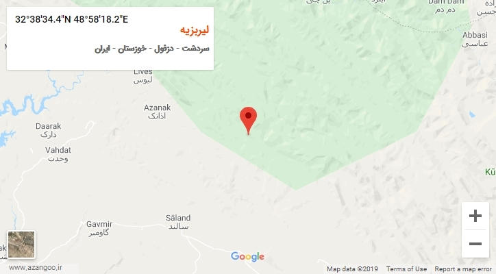 روستای لیربزیه بر روی نقشه