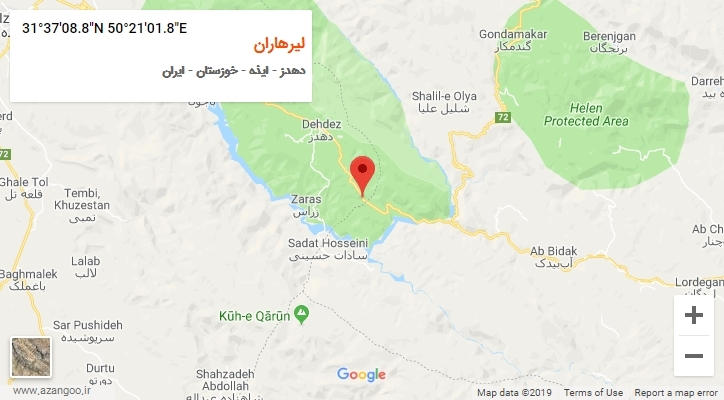 روستای لیرهاران بر روی نقشه