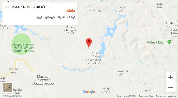 روستای مافگه بر روی نقشه