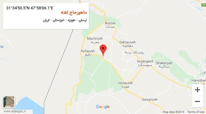 روستای ماهورحاج لفته بر روی نقشه