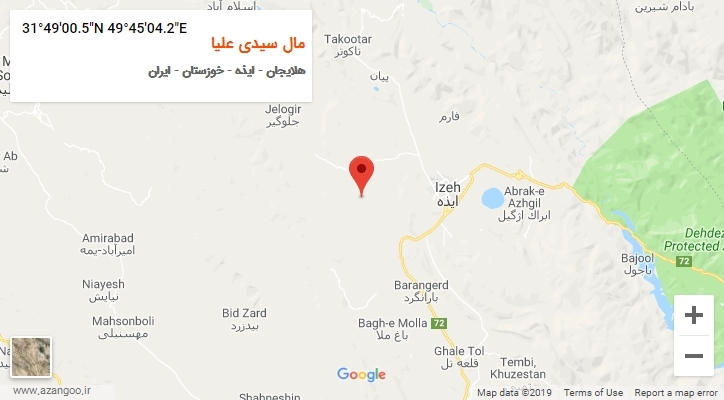 روستای مال سیدی علیا بر روی نقشه