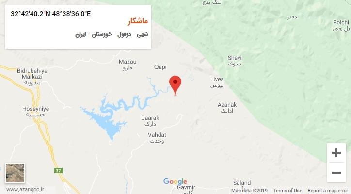 روستای ماشکار بر روی نقشه