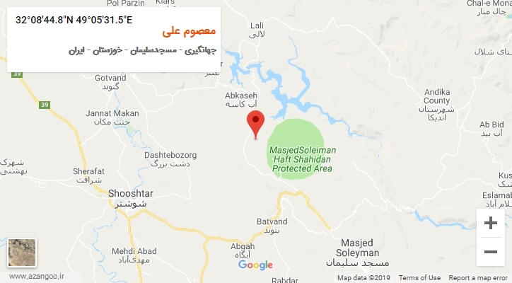 روستای معصوم علی بر روی نقشه