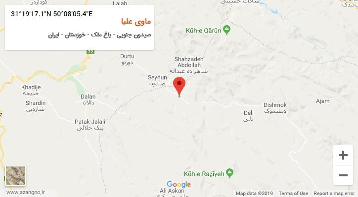 روستای ماوی علیا بر روی نقشه