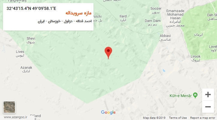 روستای مازه سرویداله بر روی نقشه