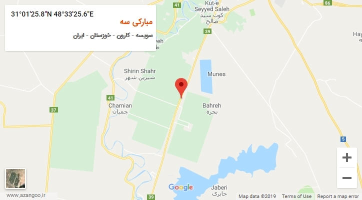 روستای مبارکی سه بر روی نقشه