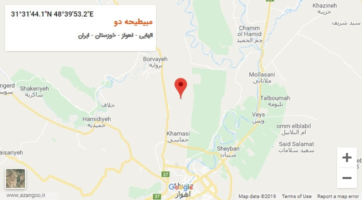 روستای مبیطیحه دو بر روی نقشه