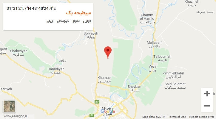 روستای مبیطیحه یک بر روی نقشه