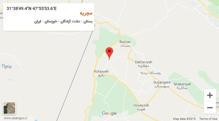 روستای مچریه بر روی نقشه