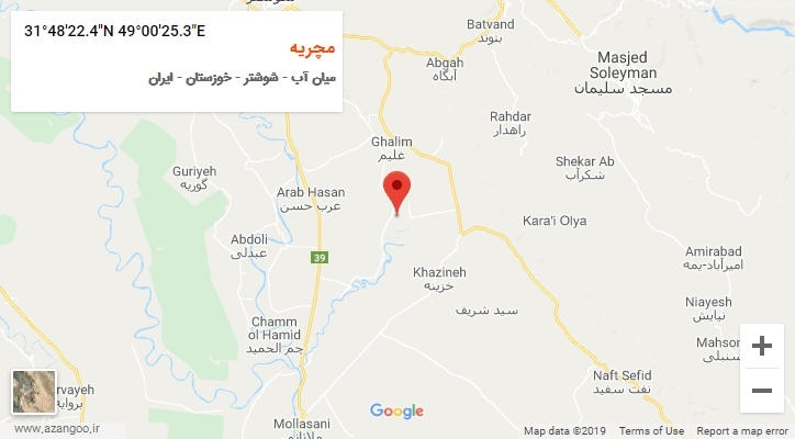 روستای مچریه بر روی نقشه