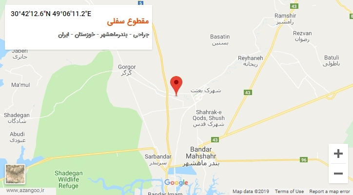 روستای مقطوع سفلی بر روی نقشه