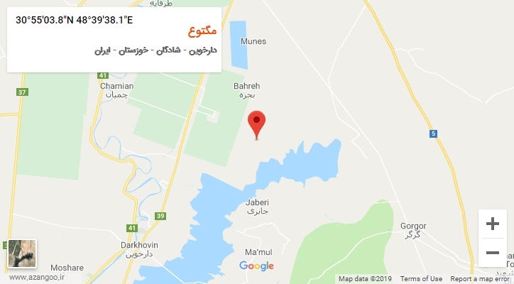 روستای مگتوع بر روی نقشه