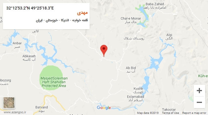 روستای مهدی بر روی نقشه